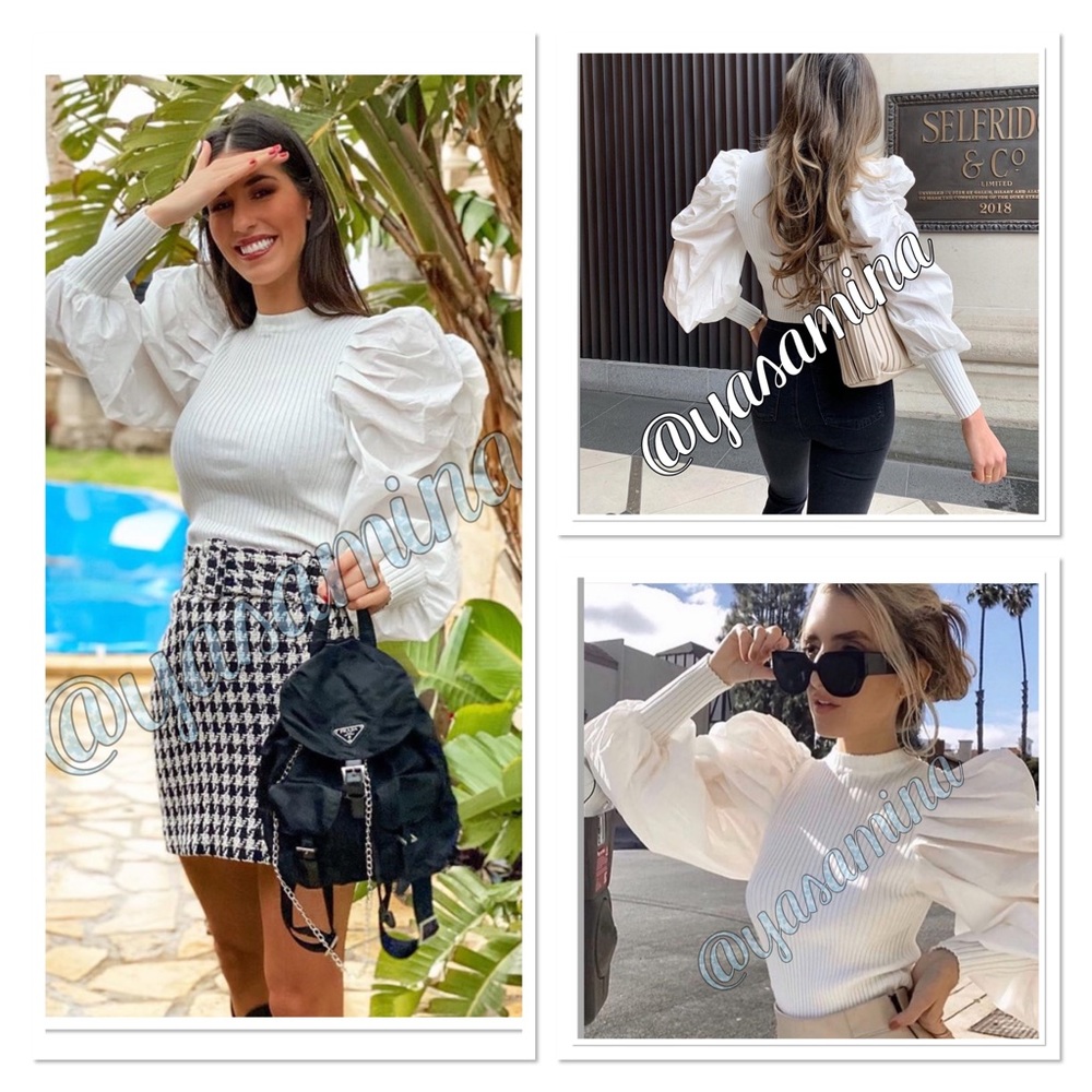 Zara puff sleeves top bloggers favorite - Picture 12 of 16